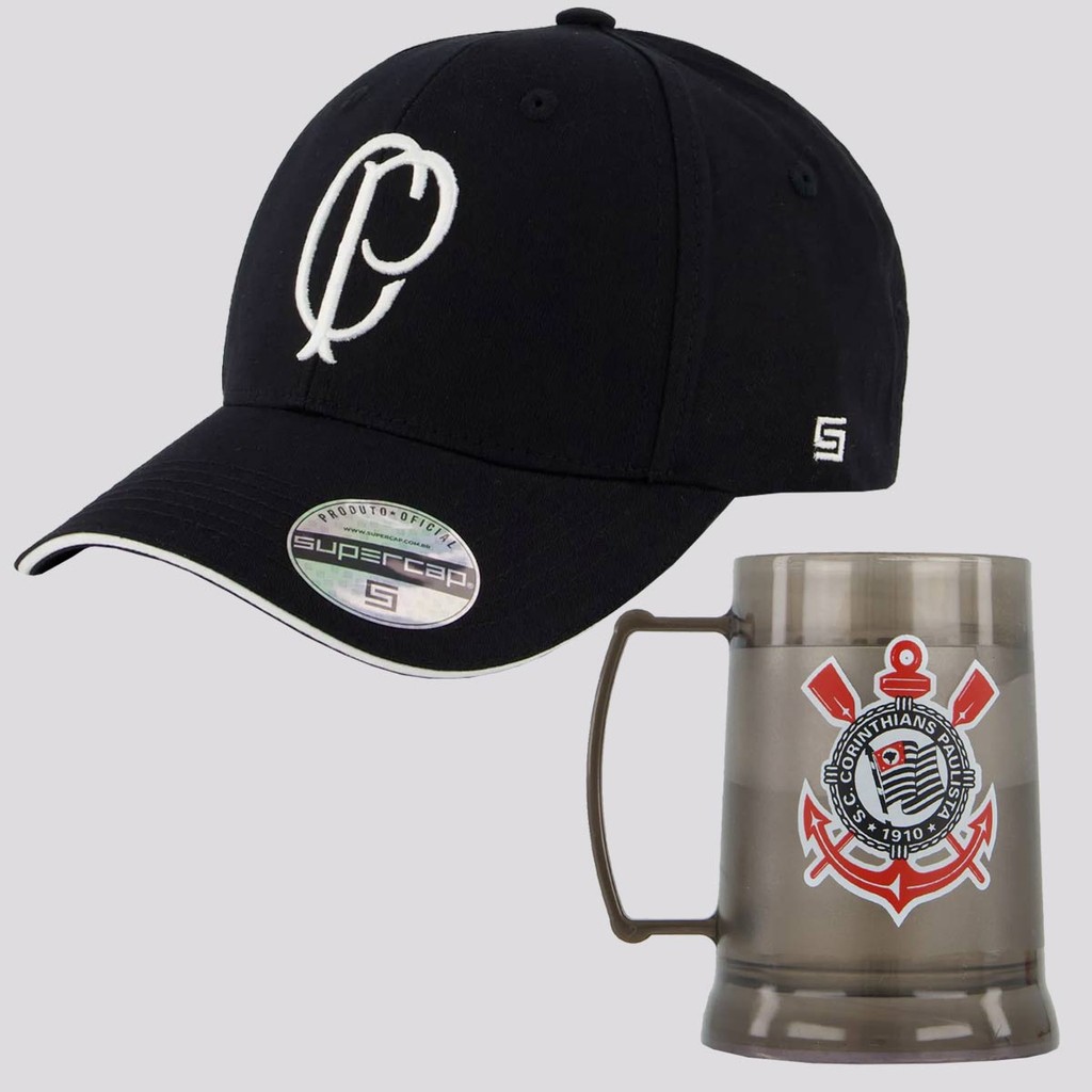 Kit Corinthians Boné CP e Caneca Gel em Oferta na Shopee