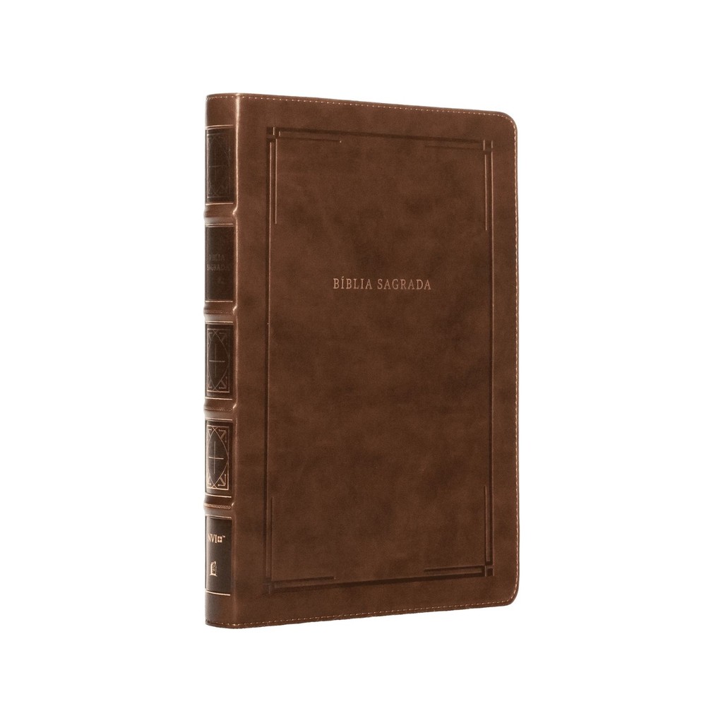 Bíblia Sagrada Slim | NVI Letra Grande | Capa Couro-soft marrom Luxo | Thomas Nelson Brasil em Oferta na Shopee