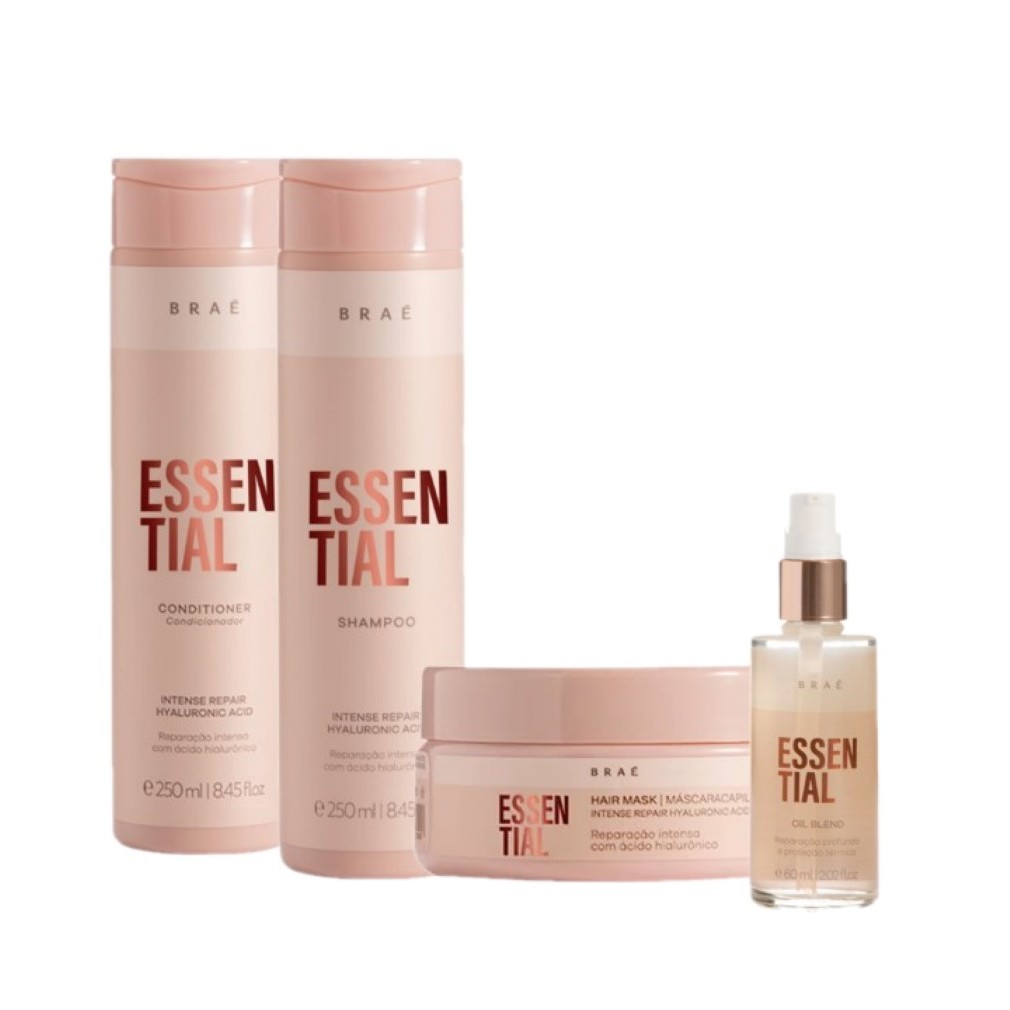 Kit Braé Essential Reparação Intensiva (4 produtos) em Oferta na Shopee