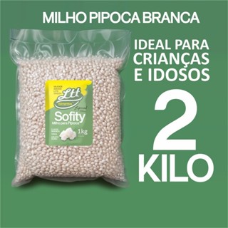 milho para pipoca sofity macia e crocante tradicional 2kilo em Oferta na Shopee