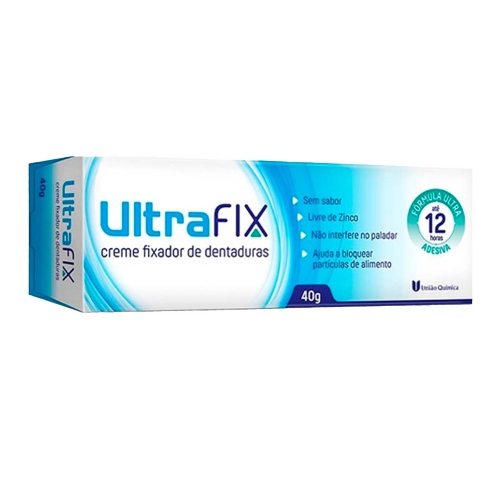 Fixador Ultrafix Sem Sabor Creme 40g em Oferta na Shopee