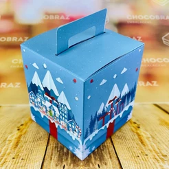 10~50 CAIXA PANETONE 250G AZUL OUTLET NATAL 7864