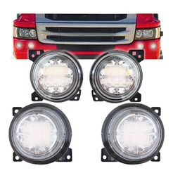 Kit Farol Auxiliar Milha Neblina Compatível Scania S5 LED Farol Auxiliar Caminhão