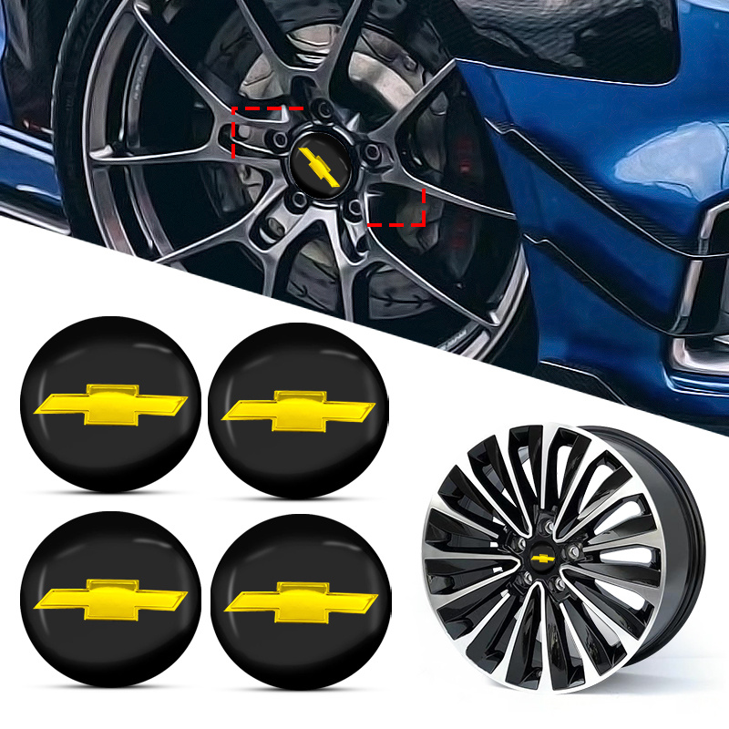 4 Pçs 56mm Centro Da Roda Do Carro Hub Tampa Emblema Decalque Adesivo Para Chevrolet Trax Sonic Cruze Malibu Tahoe Impal