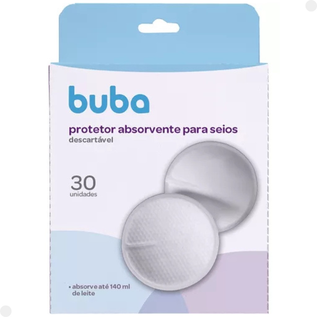 Protetor De Seios Absorvente Descartável C/30 Un - Buba em Oferta na Shopee