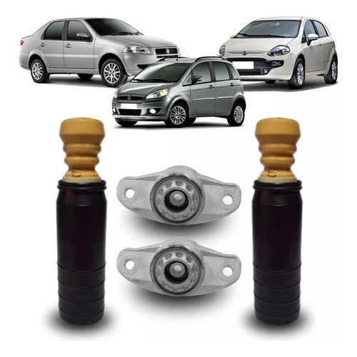 Kit Batente Coxim Amortecedor Traseiro Fiat Gran Siena Punto
