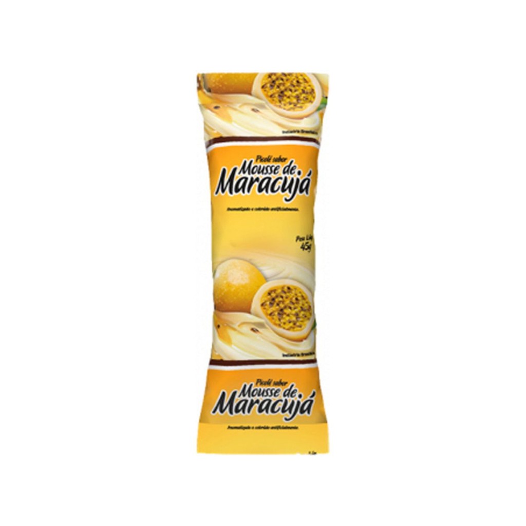 SAQUINHO PICOLE MOUSSE MARACUJA C/ 250 GRAMAS