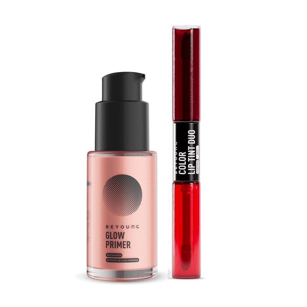 Kit Beyoung Dupla de Make 1 Glow Primer Rose e 1 Lip Tint em Oferta na Shopee