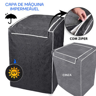 Capa Máquina de Lavar Impermeável Forrado Com Zíper Todos Tamanhos e Marcas em Oferta na Shopee