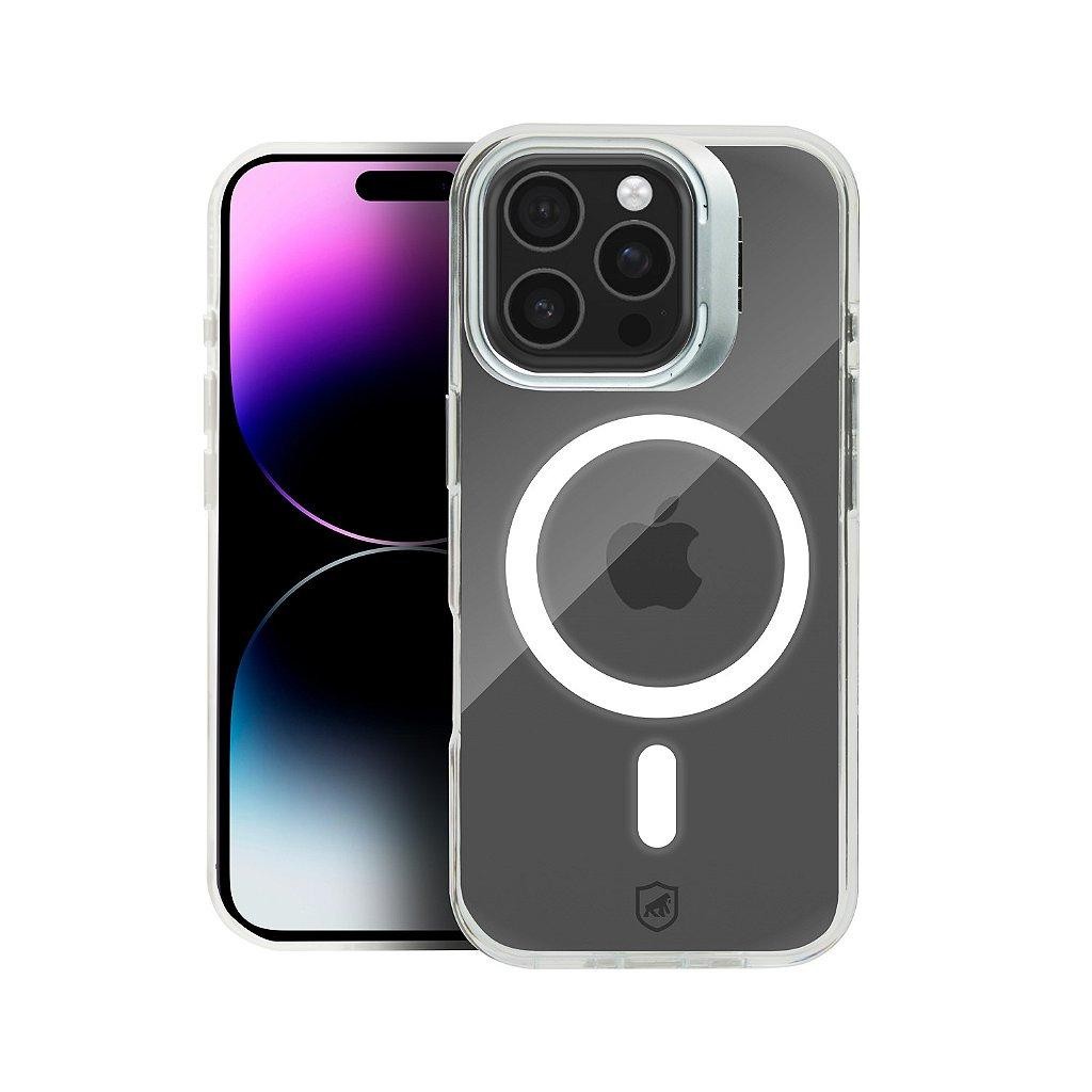 Capa case capinha para iPhone 14 Pro Max - MagSafe Crystal Armor Stand - NÃO AMARELA - Gshield