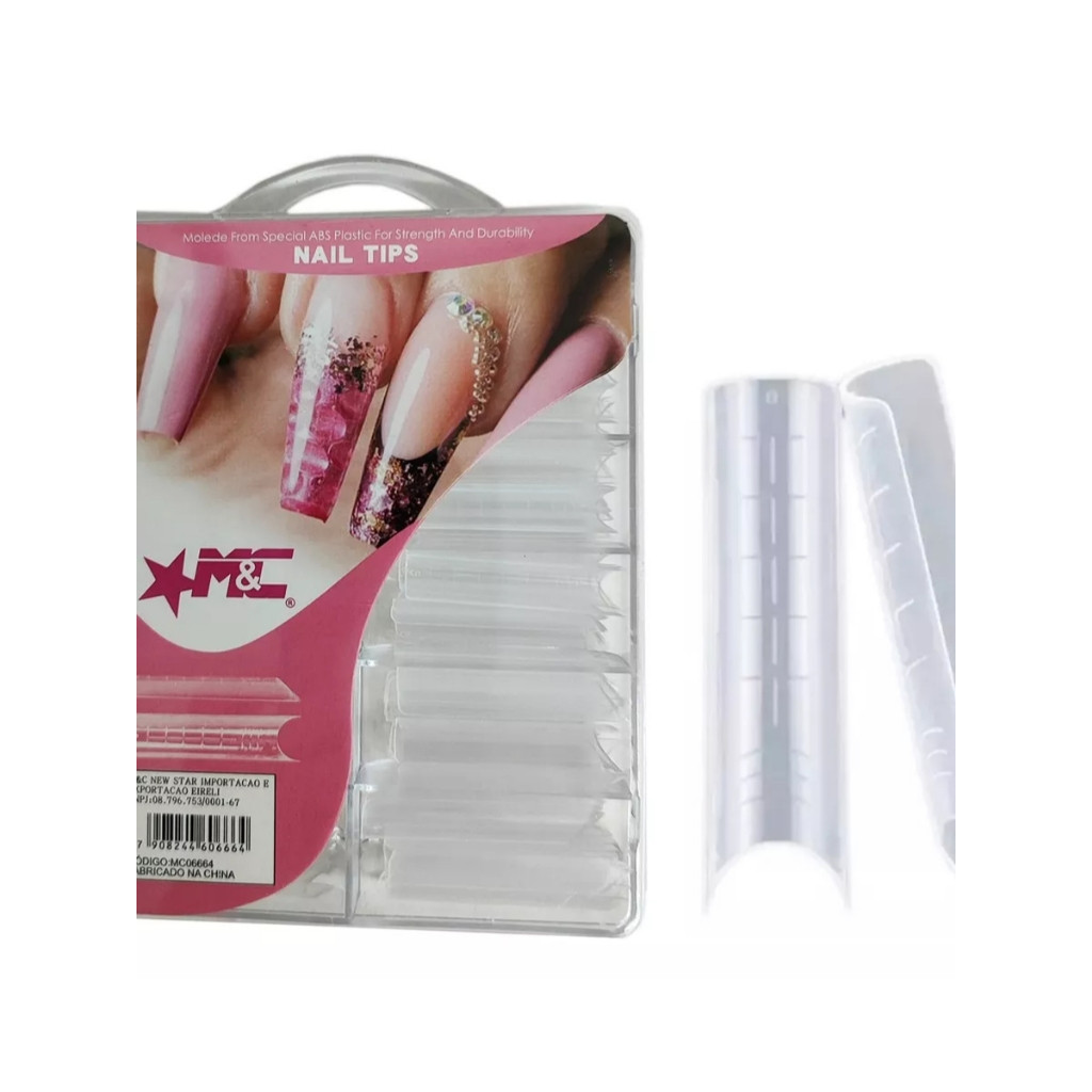 Molde F1 Russo Extra Longa Com Curvatura C Unhas 100 Unidades em Oferta na Shopee