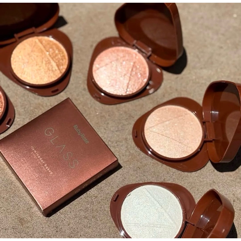 Iluminador Baked Glass Ruby Rose - Glow Natural Textura Fina e Aveludada