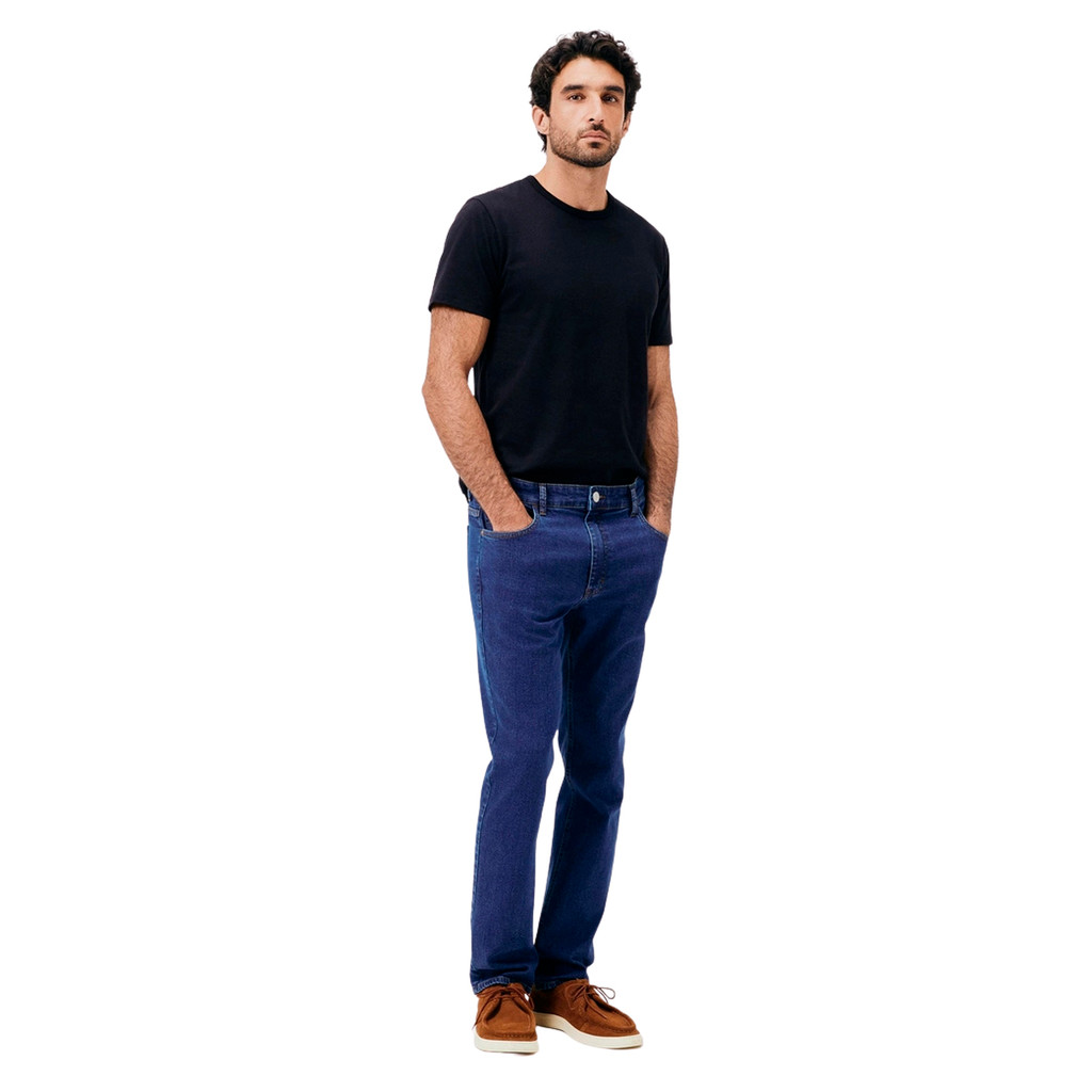 Calça Hering Azul Masculina Slim Em Jeans