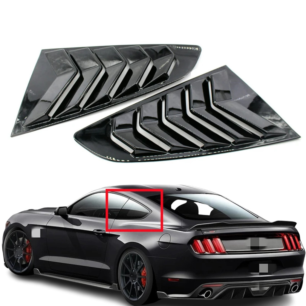 Scoop Window Louver Persiana Lateral Vidro Ford Mustang Preto