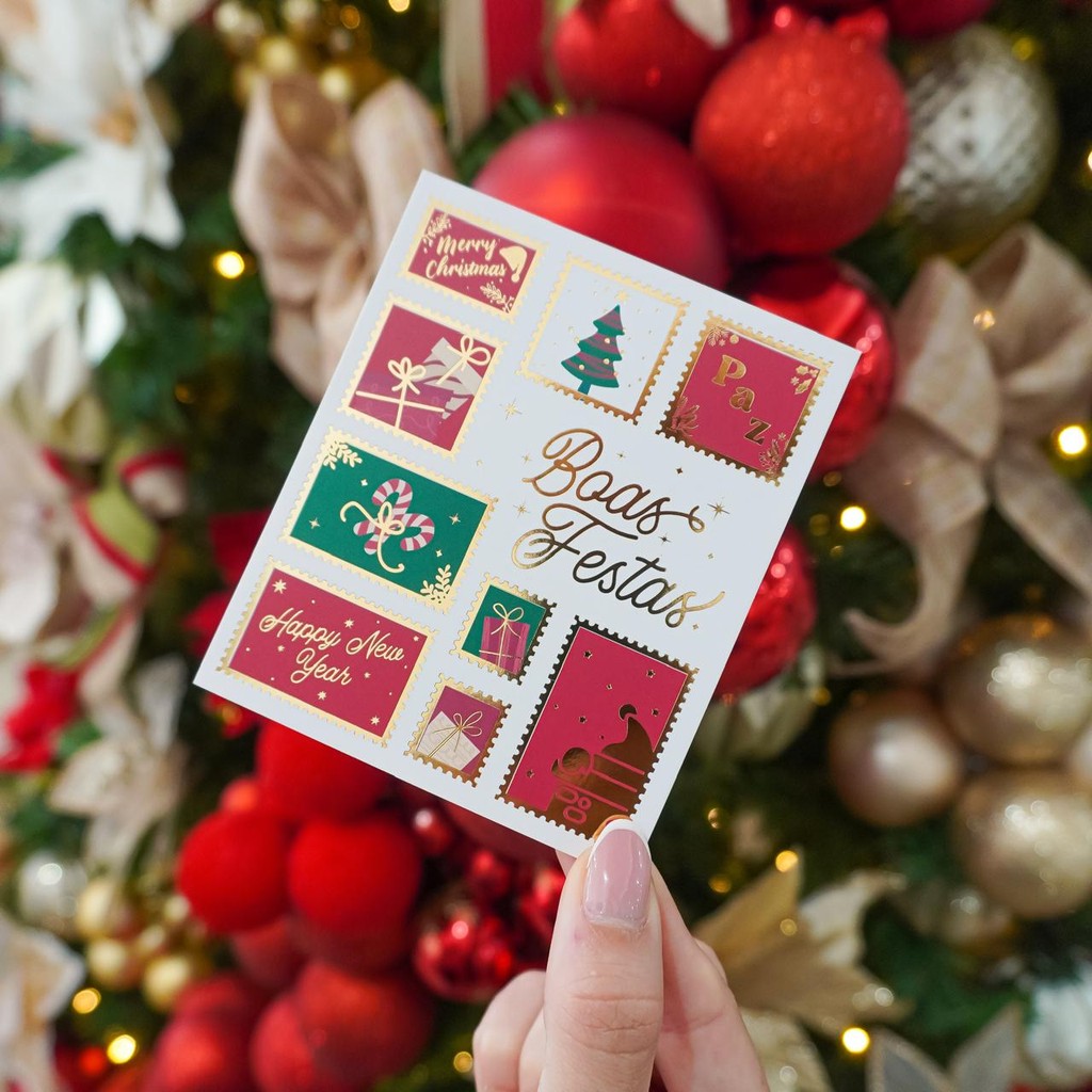 Postal Hot Stamping "Selos" - Coleção Natal