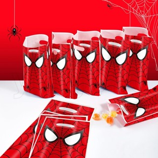 30 Sacos Do Presente Da Festa De Aniversário Homem-Aranha Dos Pces , Plásticos Deleite Impressos Teia De Com Alças Favor em Oferta na Shopee
