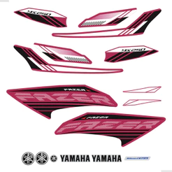 Adesivos Para Yamaha Fazer 250 Ys Flex 2016 Moto Vermelha