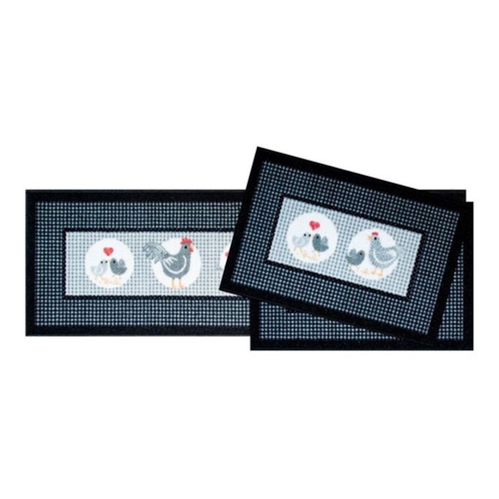 ? Jogo 3 Tapetes Decorativos – Ideal para Cozinha e Sala | Antiderrapante e Macio! em Oferta na Shopee