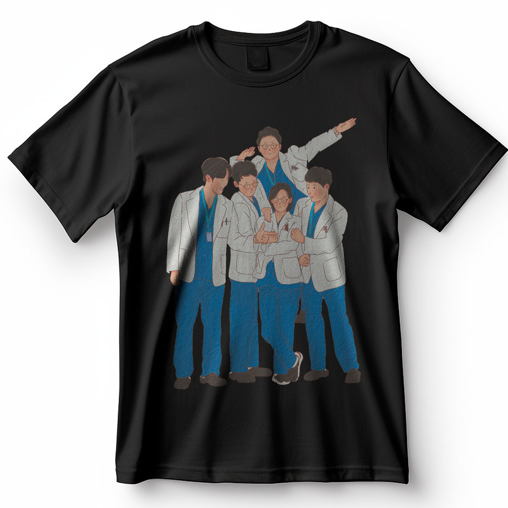 Camiseta Hospital Playlist Amigos Médicos Kdrama Blusa Camisa 100% Algodão