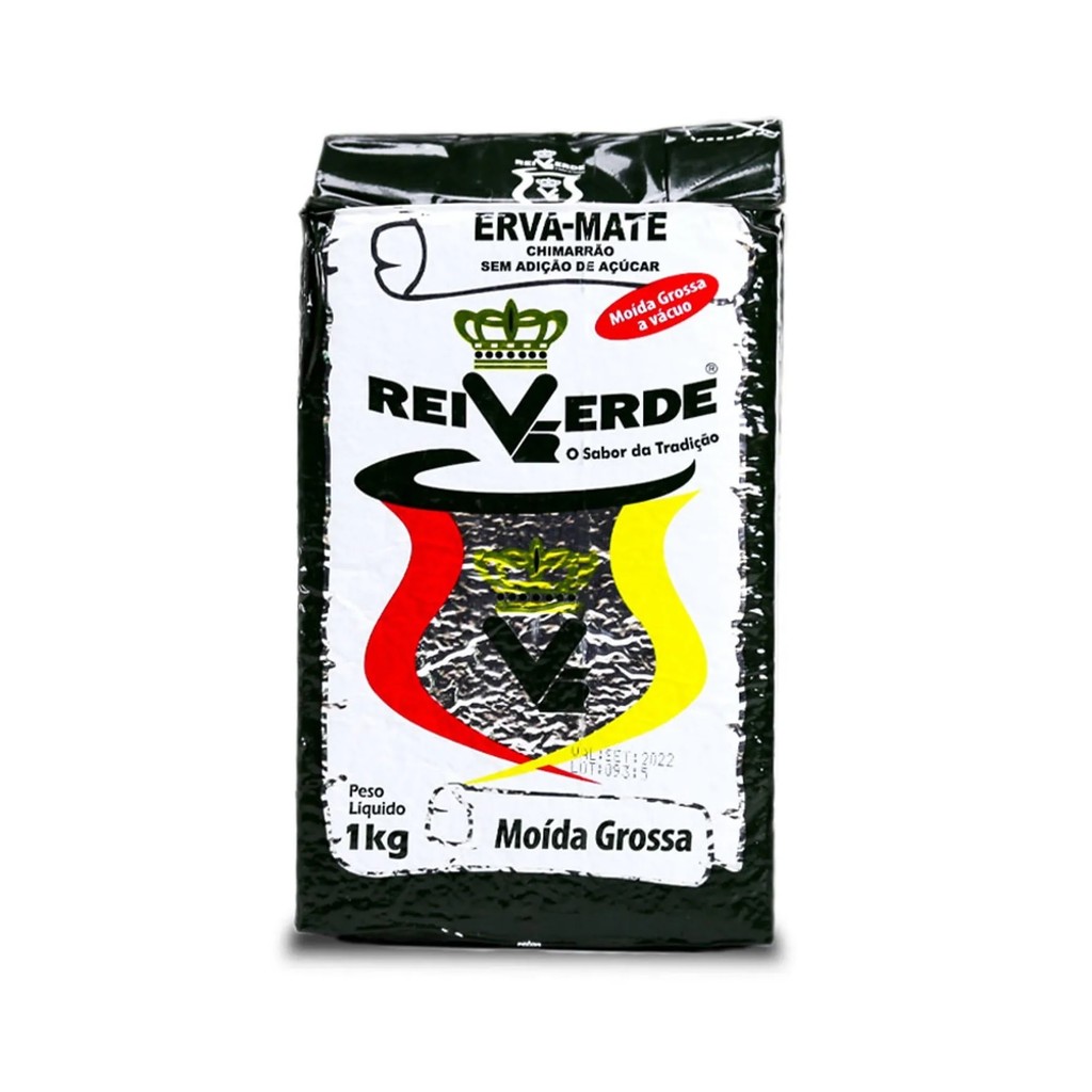 Erva Mate Chimarrão REI VERDE MOÍDA GROSSA Vácuo 1 Kg