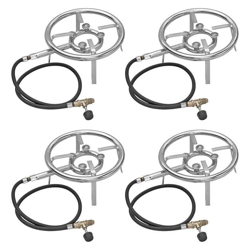 Kit 4 Fogareiros Baby 033 Zincado 22cm Papaléguas