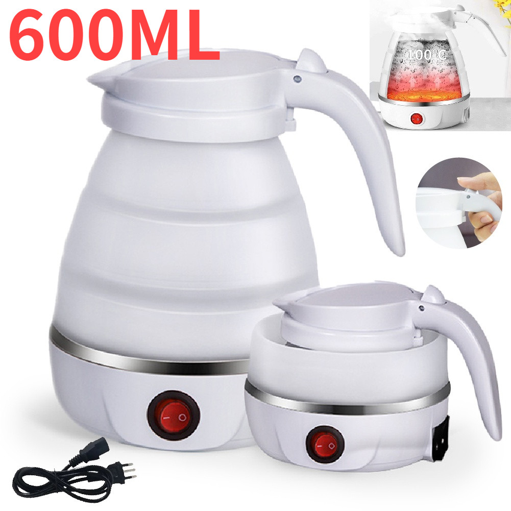 Chaleira Elétrica De Silicone Retrátil Dobrável 450ml Para Café Chá Leite Viagem 110V
