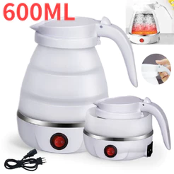 Chaleira Elétrica De Silicone Retrátil Dobrável 450ml Para Café Chá Leite Viagem 110V
