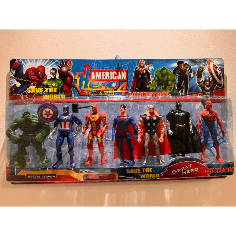 kit cartelado Bonecos Vingadores  7 bonecos coleção Nova 15 cm Envio em 24 horas