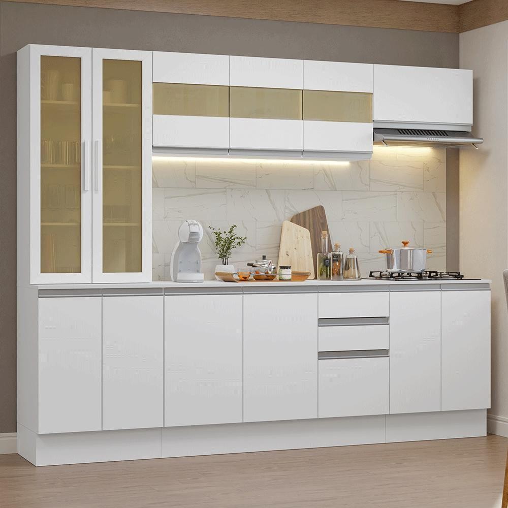 Armário De Cozinha Completa 100% Mdf 240 Cm Smart Madesa em Oferta na Shopee