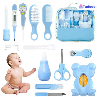 Kit de Higiene para Recém-Nascidos: 13 Peças + Kit de Unhas com 5 Peças