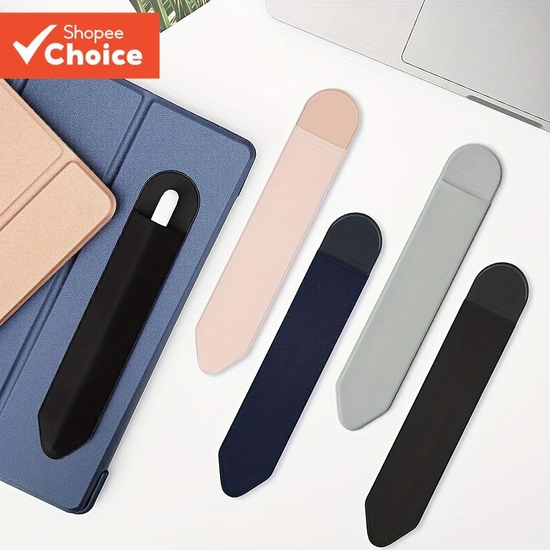 Couro Elástico Stylus Bolso Bolsa Acessórios Adesivo Caneta Manga Anexada Ao Caso Para AP P Ecil E Outras Canetas