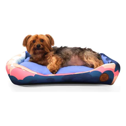 Caminha Pet Cachorro Gato Média 72x60 Com Zíper Azul Urban