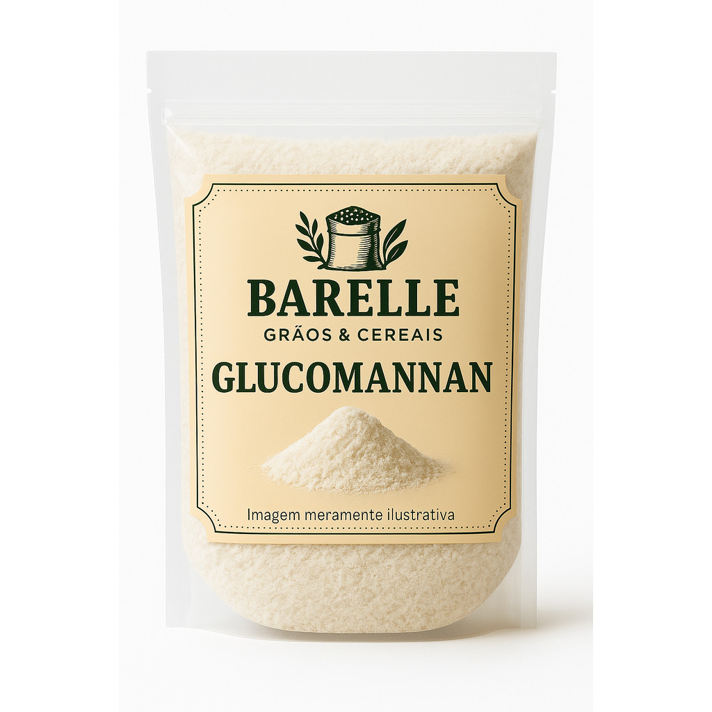 Glucomannan em Pó | Chá Natural com Laudo de Qualidade e Alta Pureza 500g em Oferta na Shopee