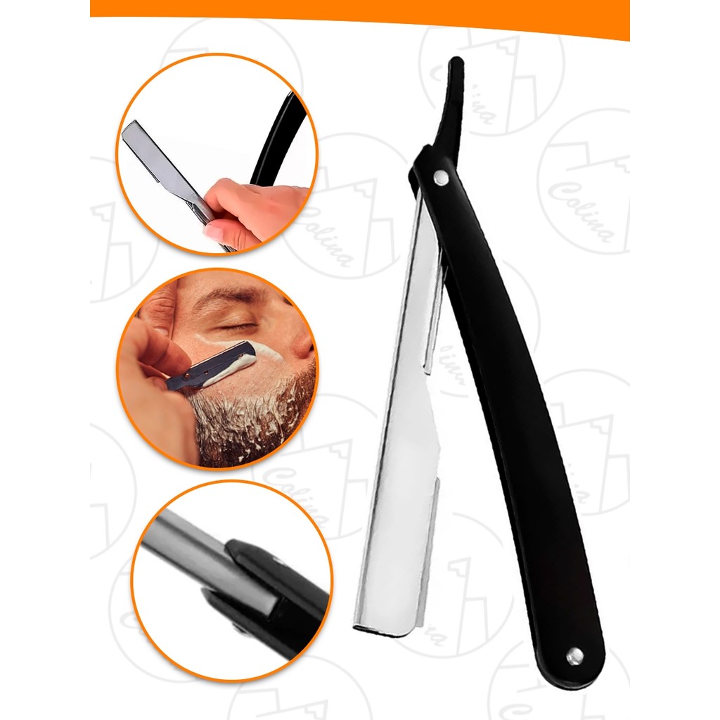 Navalha Profissional Barbeiro Navalhete Aço Inox Barba Cabelo