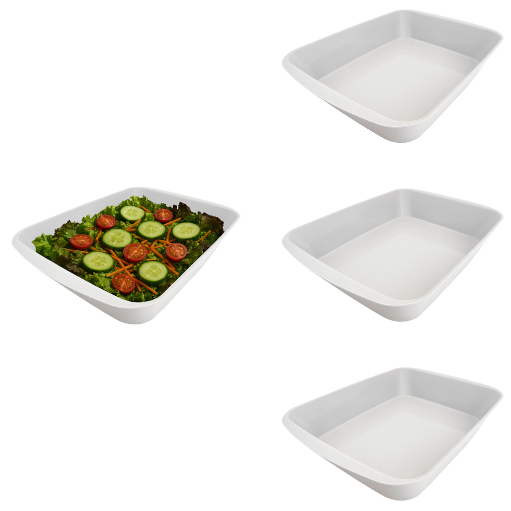 4 Saladeiras Tigelas Travessas 28,3x20cm Resistente Cestinha para Famácia Cesto Organizador kit 4pçs em Oferta na Shopee