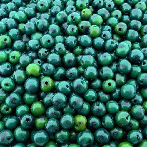 Açaí Semente Natural - Bijuterias - Verde 2 - 8mm - 1000pçs