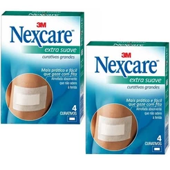 Kit com 2 Caixas de Curativo Nexcare Grande EXTRA Suave