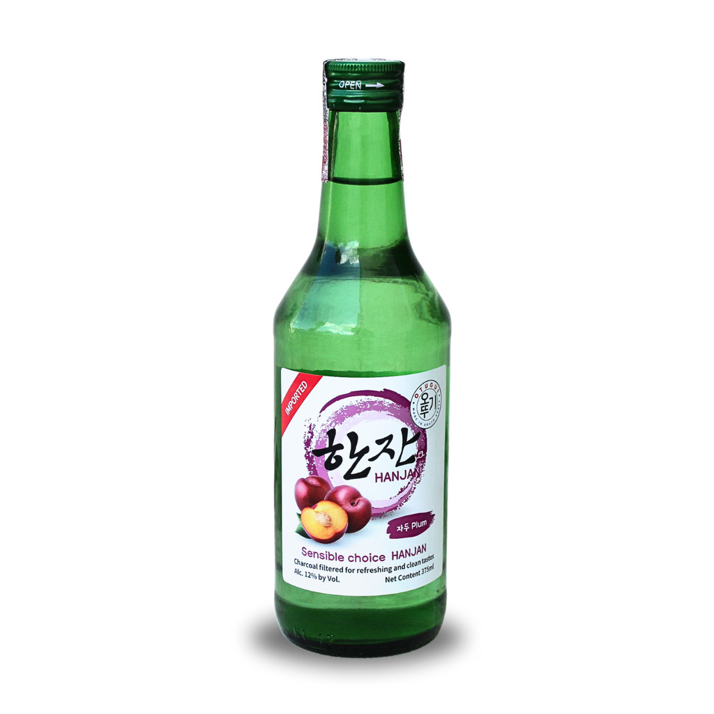 BEBIDA COREANA HANJAN SOJU AMEIXA 12,0% GARRAFA 375ML