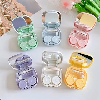 Mini Estojo Porta Lente De Contato Kit Pinça Ventosa Espelho Ideal para Viagens e Transpo…
