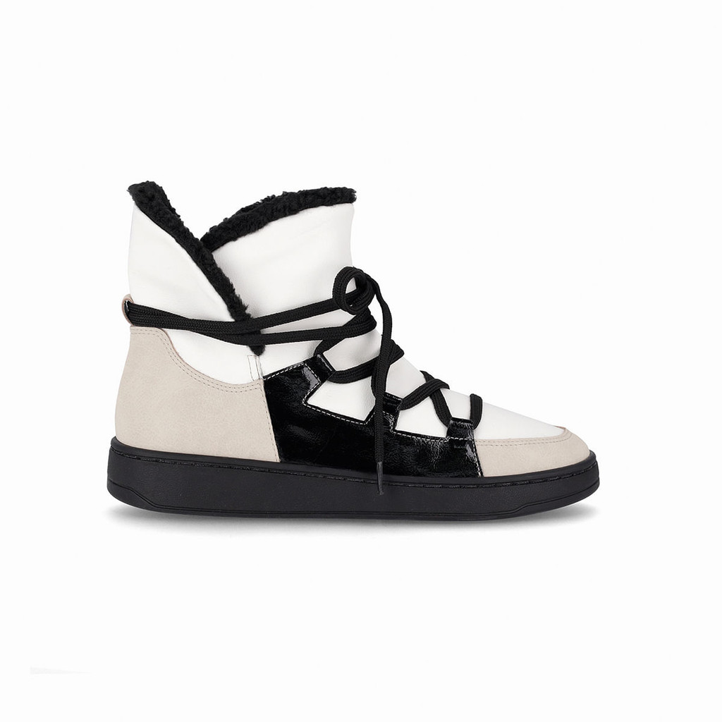 Bota Beta Cano Curto Salto Baixo Branco - Women Shoes