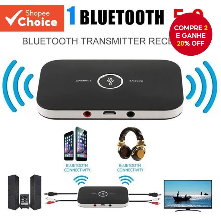 Transmissor E Receptor De Áudio Bluetooth 5.0-Dongle USB , AUX De 3.5 Mm , RCA Para TV De ...