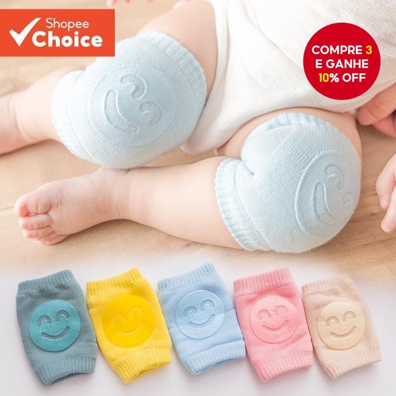 Joelheiras E Protetores De Cotovelo Para Bebês Crianças Engatinhando-Design Macio De Rosto...