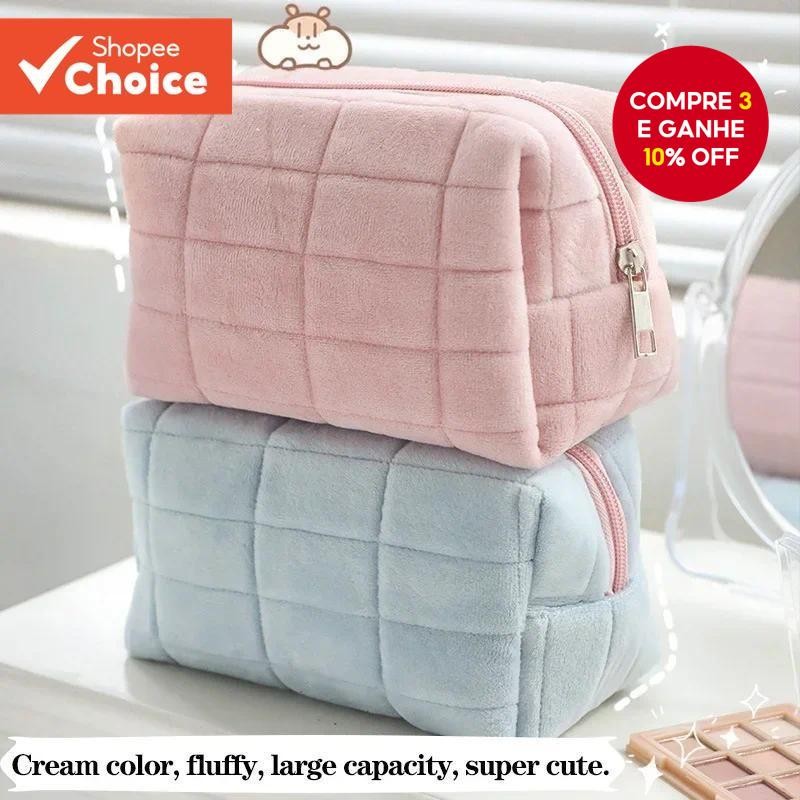 Estojo De Lápis Kawaii Em Formato De Travesseiro Bolsa De Cosméticos De Grande Capacidade ...