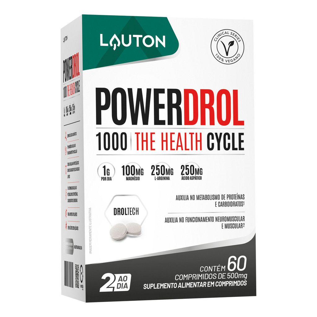 POWERDROL 60 Comp Lauton Nutrition em Oferta na Shopee