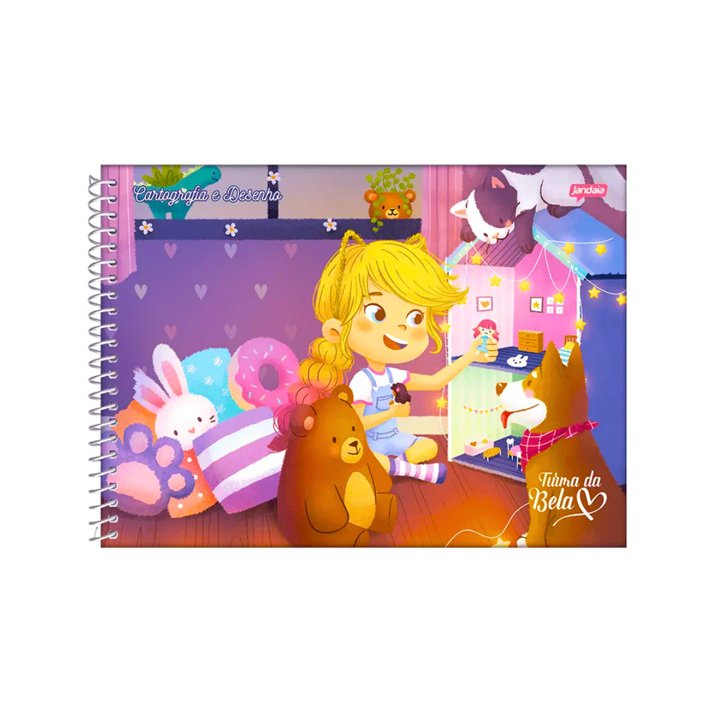 Caderno De Desenho Universitário Turma Da Bela 80 Folhas - Jandaia CAPA:Casinha em Oferta na Shopee