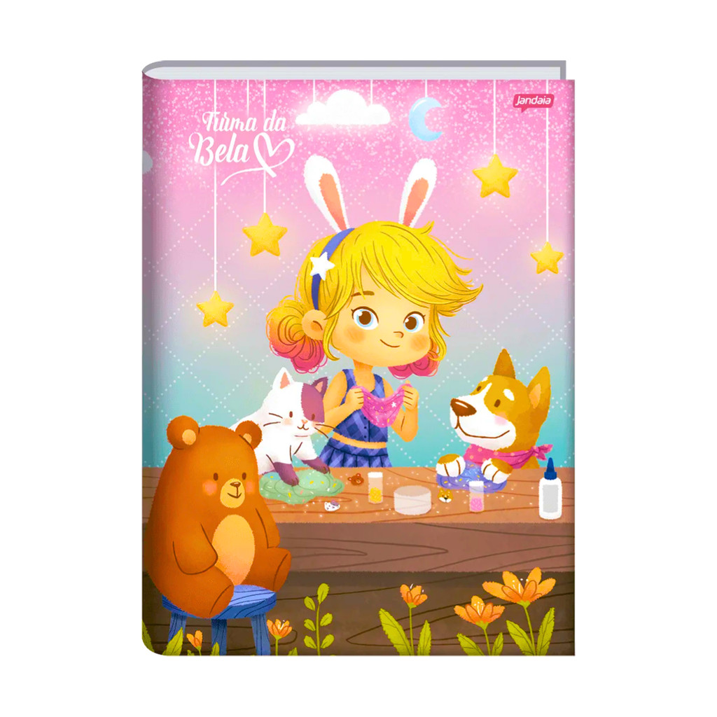 Caderno Brochura Universitário Turma Da Bela 80 Folhas  - Jandaia CAPA:SLIME em Oferta na Shopee