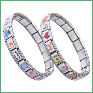 Pulseiras Italianas Para Mulheres , Aço Inoxidável , Artesanal , Pulseira Modular Italiana , Elegante , Localização De J em Oferta na Shopee