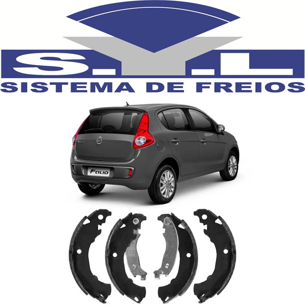 Sapata Lona Freio Fiat Palio Uno 2010 a 2021 Traseira SYL Syl203012 em Oferta na Shopee
