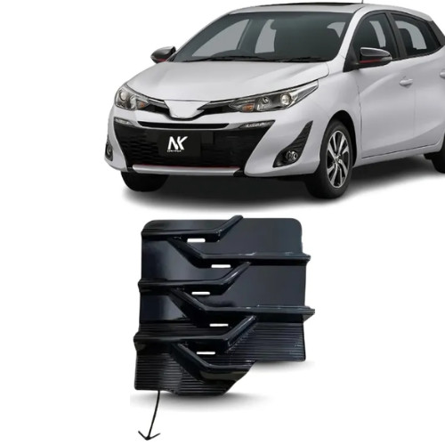 Tampa Reboque Dianteiro Yaris  2018 2019 2020 2021 2022 2023 Preto Brilhante em Oferta na Shopee
