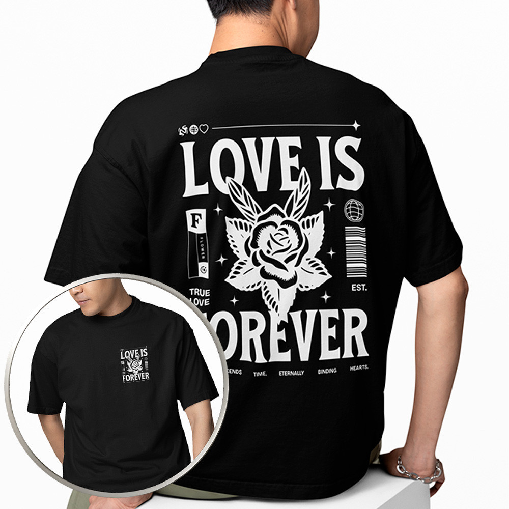 Camiseta Love Forever Moda Lançamento Blusa Unissex Camisa Frase Algodão 30.1 Premium Envio Imediato